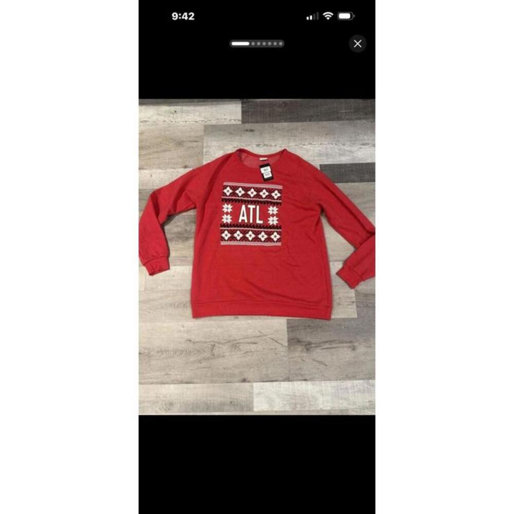 Where I’m From ATL Holiday Crew Sweatshirt – Red – Size Large – NWT